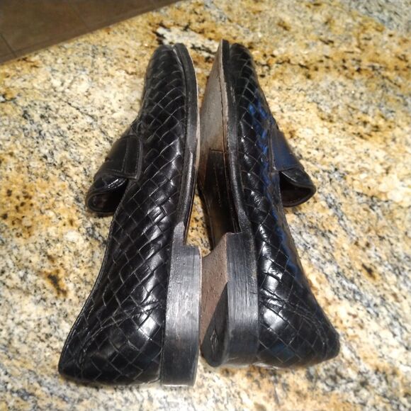 Allen Edmonds Sarasota 1072 Black Leather Weave Penny Loafers Slip On Men's 9.5B - Picture 7 of 15